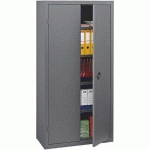 ARMOIRE MÉTAL PORTES BATTANTES MONOBLOC METILY H 198 X L 90 X P 43 CM BEIGE