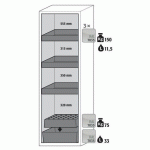 ARMOIRE S-PHOENIX TOUCHLESS-90 S90.196.060.FDAO GRIS - ASECOS