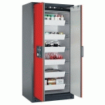 ARMOIRE SÉCURITÉ Q-CLASSIC-90 Q90.195.090 GRIS/ROUGE