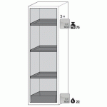 ARMOIRE SÉCURITÉ S-PHOENIX-90 S90.196.060.FDAS BLANC - ASECOS