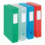 BOÎTE DE CLASSEMENT PLASTIQUE VIQUEL TRANSLUCIDE DOS 8 CM - INCOLORE - LOT DE 6