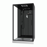 CABINE DE DOUCHE BALNÉO AURA - 90 X 115 X 230 CM - PORTE COULISSANTE AURLANE