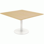 TABLE CONFÉRENCE ELGA PIED COROLLE 120X113 CM PLATEAU STRATIFIÉ HÊTRE/BLANC - MANUTAN COLLECTIVITÉS
