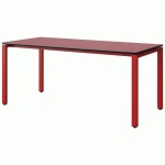 TABLE MALIBU 180X80 T6 SOUDÉ ST ROUGE U321/NOIR ROUGE 3020 - MANUTAN EXPERT