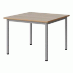 TABLE MALIBU 80X80CM T3 4P STRA ALAISÉ ACACIA/GRIS 9006