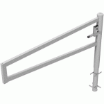 BARRIÈRE GALVANISÉ PIVOTANTE À BÉTONNER AVEC SERRURE -2000MM - SCHAKE