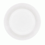 CARTON DE 1000 (10 PAQUETS DE 100) ASSIETTES CARTON BLANC RECYCLÉ Ø 18 CM