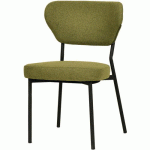 CHAISE EMPILABLE DUKO EN TISSU - VERT - VEBA