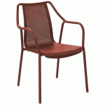 FAUTEUIL BARI ALU - ROUGE - PROLOISIRS