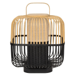 FORESTIER BAMBOO SQUARE M LAMPE À POSER NOIRE