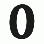 PLAQUE SIGNALÉTIQUE NUMÉRO OU LETTRE EN INOX FINITION COSMOS NOIR - 0 KARCHER DESIGN