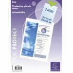 SACHET DE 10 ÉTUIS DE PROTECTION SIMPLES PVC LISSE 20/100E - A4 MAXI - CRISTAL - LOT DE 5