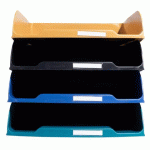 SET DE 4 CORBEILLES À COURRIER COMBO STYLI NEO DECO - COULEURS ASSORTIES