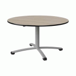 TABLE MALIBU Ø 120 T4 PC STRA ACACIA/NOIR GRIS 9006