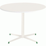 TABLE TAMARIS Ø 100 PL.BLANC/BLANC PIET.BLANC/VERT