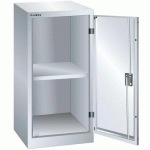 ARMOIRE 1 PORTE 500X580X1000MM - 1 TABLETTE AMOVIBLE-GRIS - LISTA