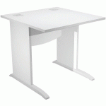 BUREAU DROIT AVEC PIEDS L EN BOIS VISUAL - 80 CM - BLANC - ARTARREDI