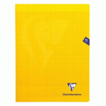 CAHIER PIQUÉ CLAIREFONTAINE MIMESYS 24 X 32 CM GRANDS CARREAUX 96 PAGES - JAUNE