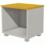 CHEVET NICHE IDENTITÉ ARGENT/ORANGE - MANUTAN COLLECTIVITÉS