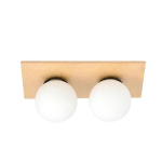EULUNA PLAFONNIER KENZO, ANGULAIRE, BRUN/BLANC, 2 LAMPES