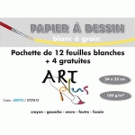 FEUILLES A DESSIN ARTLINE + 4 GRATUITES - 180G - 24X32CM - POCHETTE DE 12