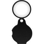 LOUPE DE POCHE, MINI LOUPE PLIANTE AVEC GAINE DE PROTECTION EN CUIR ROTATIVE, POUR BIJOUX, LECTURE, LOISIRS, SCIENCES, LIVRES (NOIR)