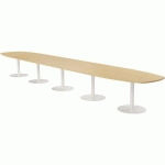 TAB. CONF. ELGA PIED PLATINE 600X113 CM PLT MÉLA HÊTRE/BLANC - MBA