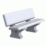 BANC MADISON BÉTON BLANC SABLÉ