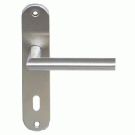 ENSEMBLE DE PORTE POMEROL SUR PETITES PLAQUES 165 MM - INOX 304 BROSSÉ - CLÉ L EUROWALE