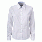 J.HARVEST & FROST YB51 TWILL CHEMISE FEMMES BLANC/BLEU CIEL - TAILLE XL