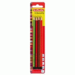 LOT DE 13 - CRAYON SCOLAIR, HEXAGONAL, SET DE 4, ASSORTI