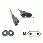 MCL POWER CORD PORTABLE BLACK 2.0M NOIR 2 M PRISE D'ALIMENTATION TYPE C COUPLEUR C7
