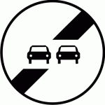 PANNEAU FIN INTERDICTION DE DÉPASSER-650MM-CL2 - KELIAS