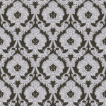 PAPIER PEINT DAMASSÉ COULOIR | PAPIER PEINT BAROQUE NOIR & GRIS POUR SALON | TAPISSERIE BAROQUE CHAMBRE ADULTE GRISE & NOIR - 10,05 X 0,53 M