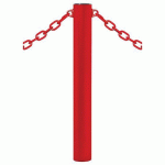 POTELET PROVINCE Ø114 MM CHAINES 2 ANNEAUX INOX ROUGE 3020 - PROCITY
