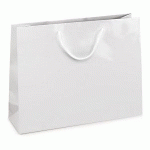 SAC PELLICULÉ BRILLANT BLANC 40X32X12 CM