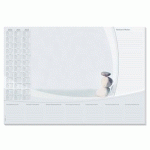 Sous-main En Papier écologique SIGEL Format A2 - Lot De 5 Avec Calendrier 3 Ans, Pois, Coins Arrondis