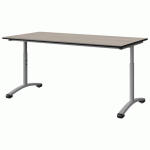 TABLE MALIBU 160X80 T3/T6 DL ST ANTIB ACACIA/NOIR GRIS 9006 - MANUTAN EXPERT