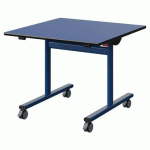 TABLE MALIBU RAB. 80X80 T4 DL ST BLEU U525/NOIR BLEU 5005
