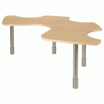 TABLE PMR 3+1 RÉGLABLE STRATIFIÉ - ÉRABLE/GRIS - SUNSET CREATION