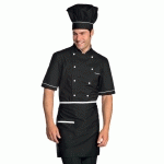 VESTE CHEF CUISINIER ALICANTE NOIR BLANC