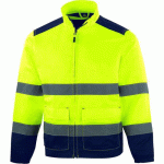 VESTE HAUTE VISIBILITÉ CL2 - JAUNE FLUO-BLEU MARINE T.XL - DELTA PLUS
