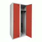 ARMOIRE SÉCHANTE IS 2 COLONNES À CLÉ ROUGE - MANUTAN COLLECTIVITÉS