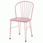 CHAISE TUDELA ACIER 4 PIEDS - ROSE - JAYSO