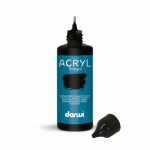 LOT DE 5 - DARWI FLACON DE 80 ML DE PEINTURE ACRYLIQUE UNIVERSELLE BRILLANTE - NOIR