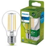 AMPOULE LED ULTRA EFFICIENT CULOT E27, CLASSE ÉNERGÉTIQUE A, 40W, 3000K BLANC, TRANSPARENTE, VERRE - PHILIPS