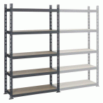 RAYONNAGES INDUSTRI'ÉCO 2 ÉLÉMENT DÉPART H 200 X L 130 X P 40 CM TÔLE D'ACIER