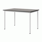 TABLE MALIBU 120X80 T6 4P STRA ANTIB BÉT F186/NOIR BLC 9016