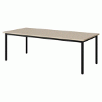 TABLE MALIBU 180X80 T3 4P ST ISOS BEIGE 1460/BEIGE NOIR 9005