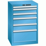 ARMOIRE BLEU CLAIR 564X572X850 AVEC 6 TIR. 75KG _ 78.953.010 - LISTA